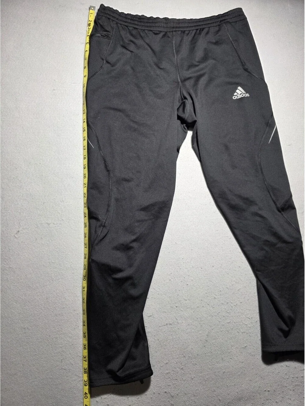 Adidas Climalite Mens Large Black Running Track Pants Zipper Ankle Style G80480